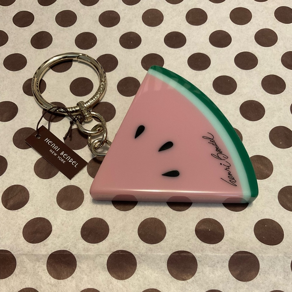 NWT Henri Bendel Watermelon Key Ring Purse Charm